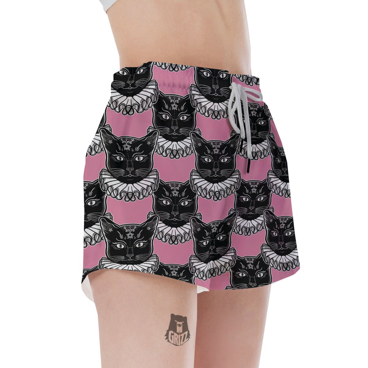 Black Cat Gothic Women's Shorts-grizzshop