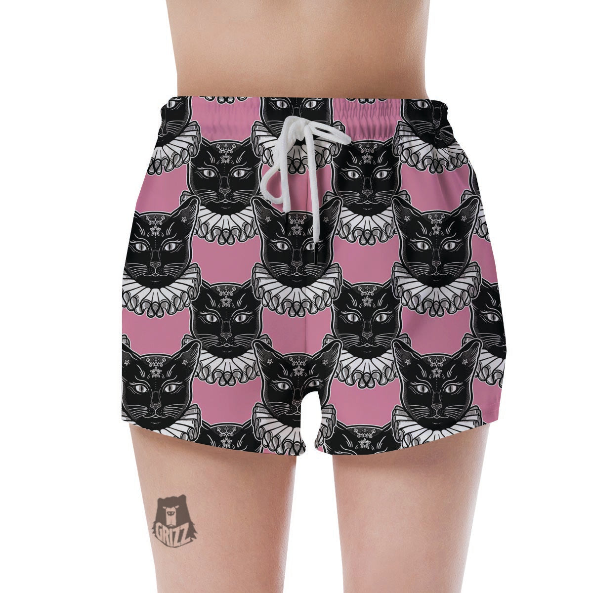 Black Cat Gothic Women's Shorts-grizzshop