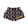 Black Cat Pattern Print Muay Thai Boxing Shorts-grizzshop