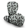 Black Cat Print Pattern Boxing Gloves-grizzshop