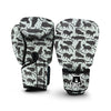 Black Cat Print Pattern Boxing Gloves-grizzshop