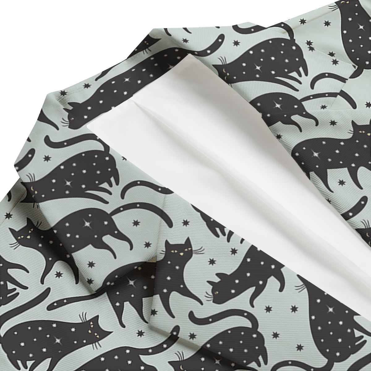 Black Cat Print Pattern Men's Blazer-grizzshop