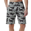 Black Cat Print Pattern Men's Shorts-grizzshop