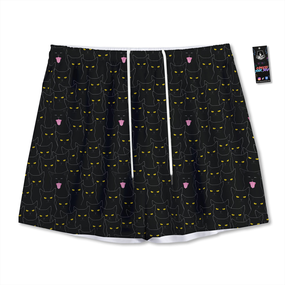 Casino Card Falling Print Mesh Shorts