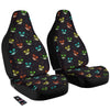 Black Cheshire Cat Print Pattern Car Seat Covers-grizzshop