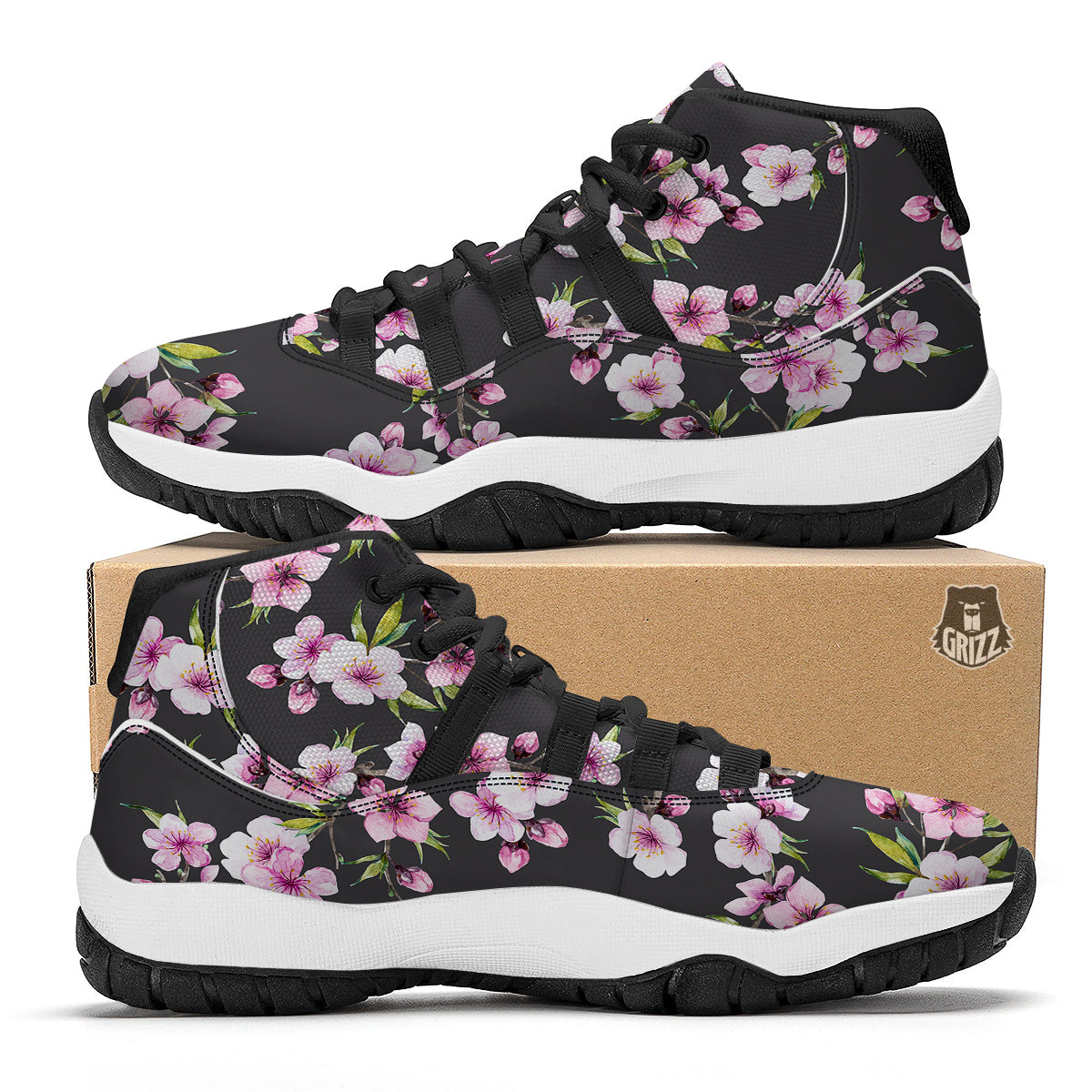 Black Coffin Red Print Pattern Black Bball Shoes-grizzshop