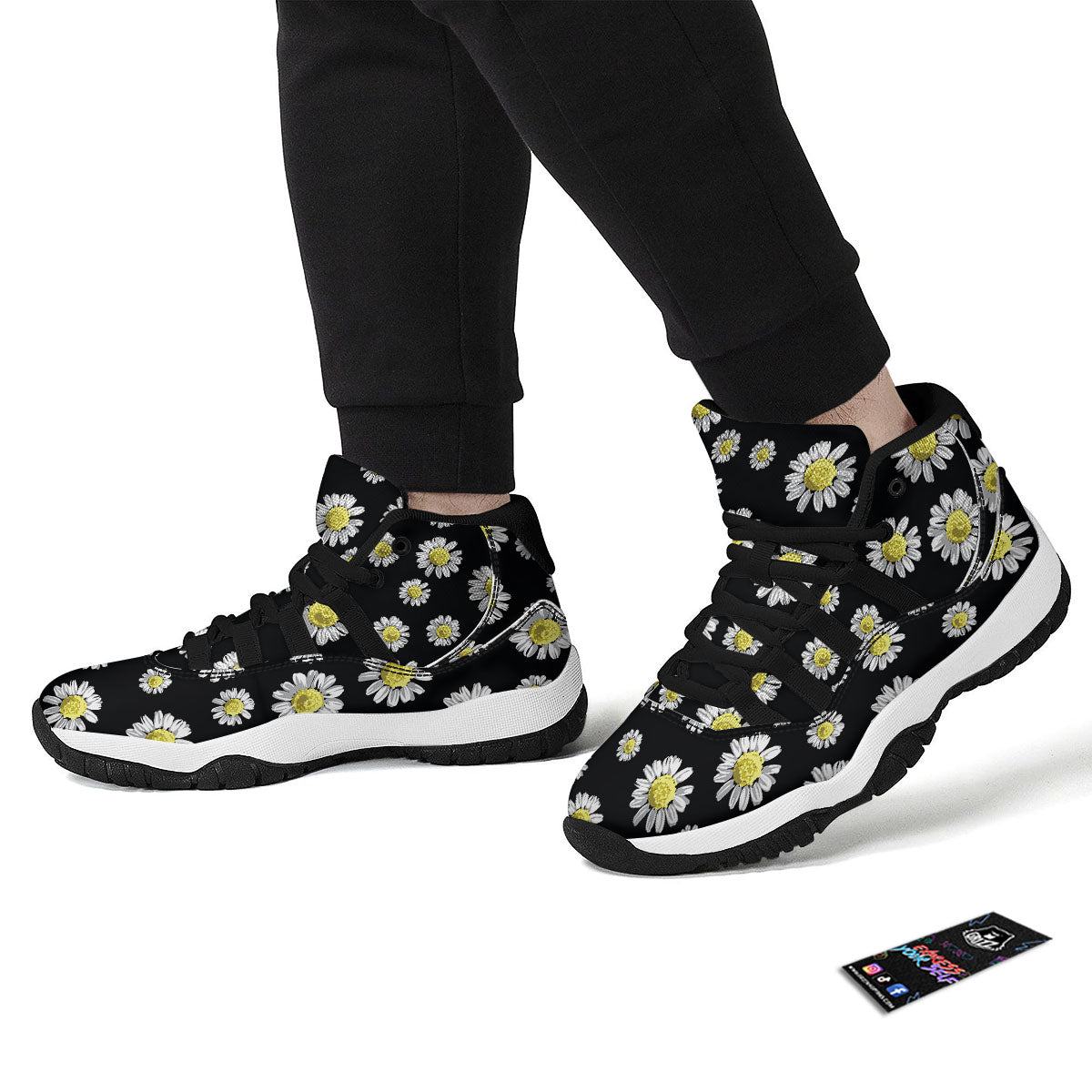 Black Daisy Black Bball Shoes-grizzshop