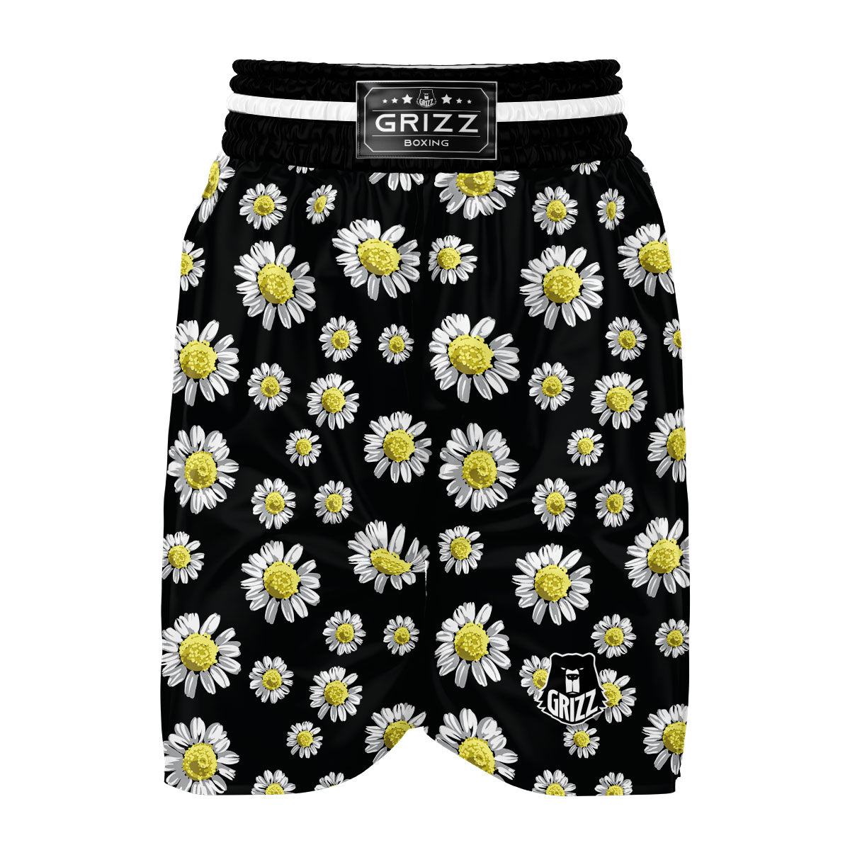 Black Daisy Boxing Shorts-grizzshop