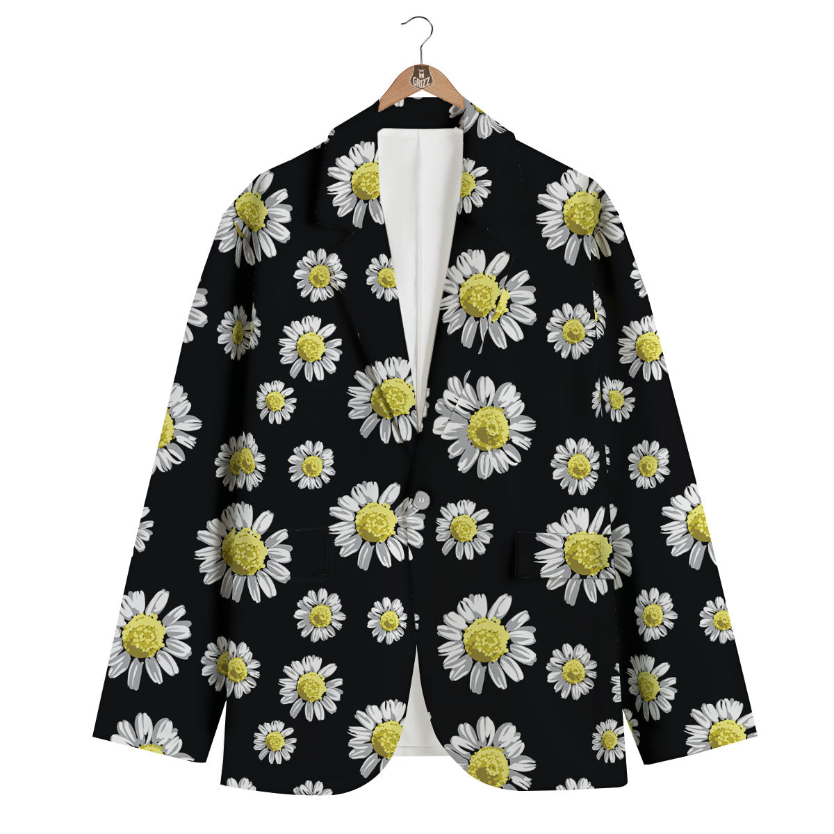Black Daisy Men's Blazer-grizzshop