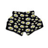 Black Daisy Muay Thai Boxing Shorts-grizzshop