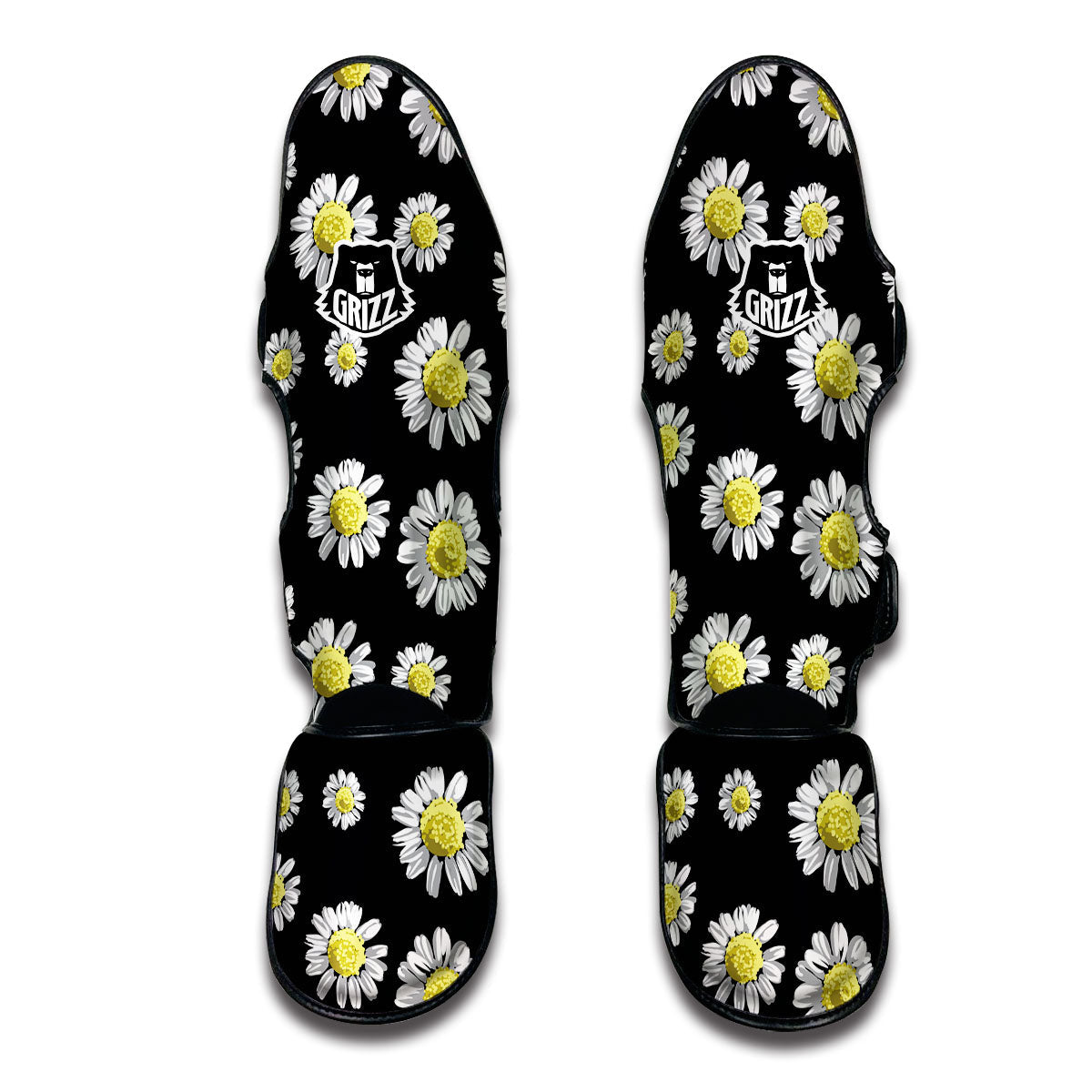 Black Daisy Muay Thai Shin Guards-grizzshop