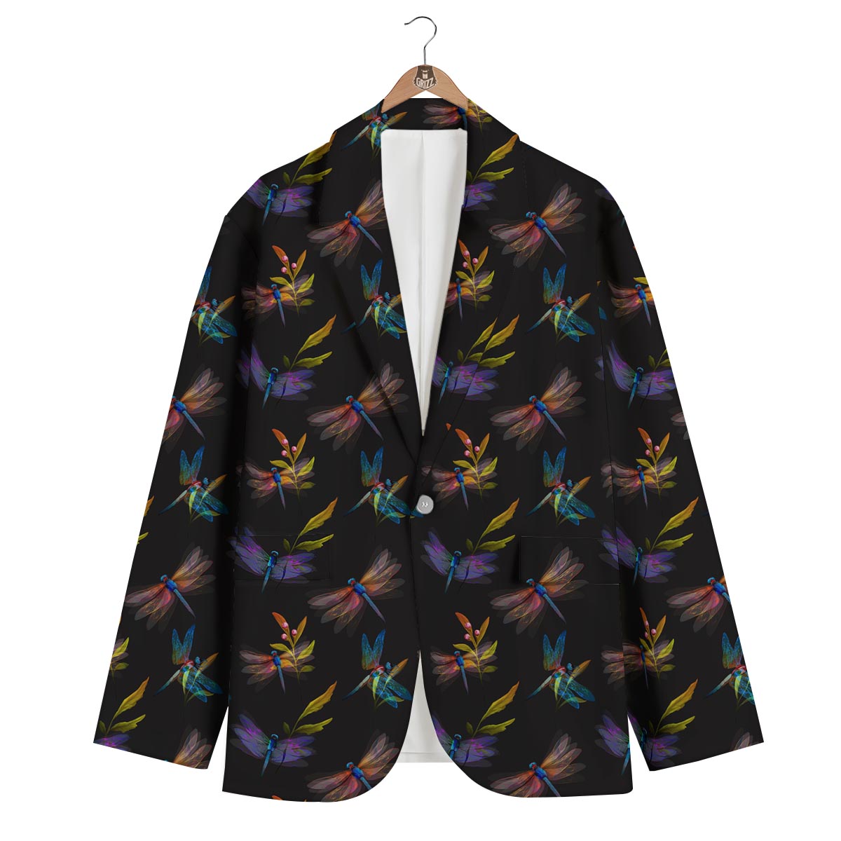 Black Dragonfly Men's Blazer-grizzshop