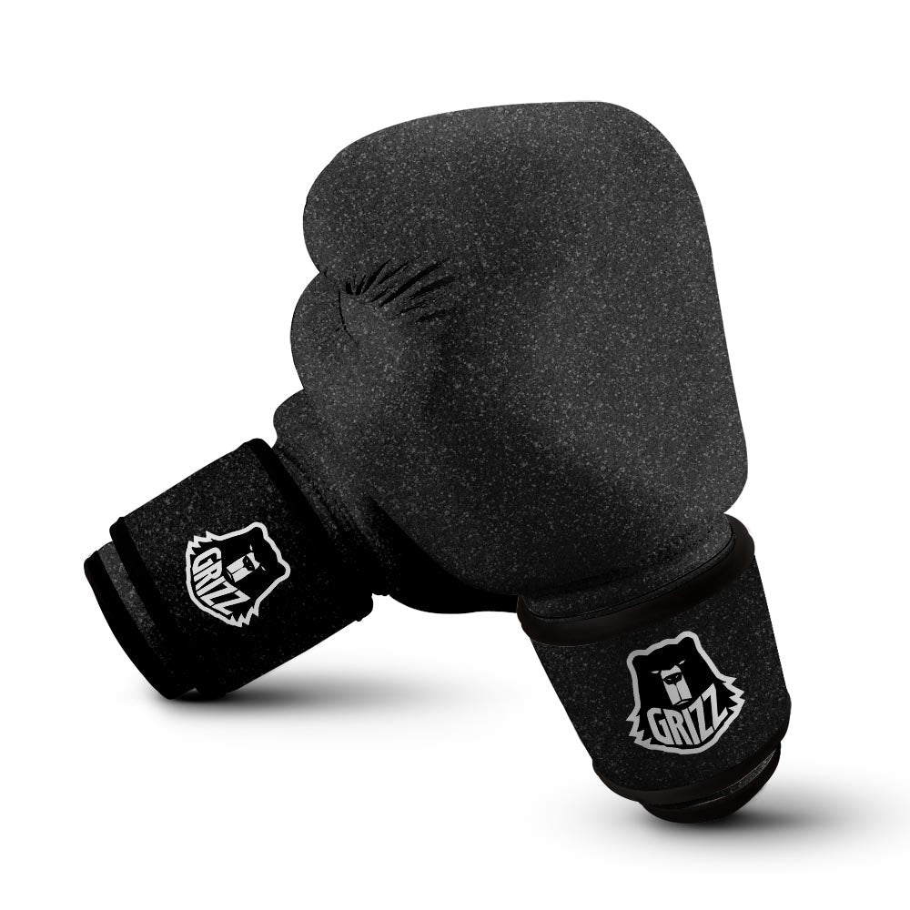 Black Glitter Artwork Print Boxing Gloves-grizzshop