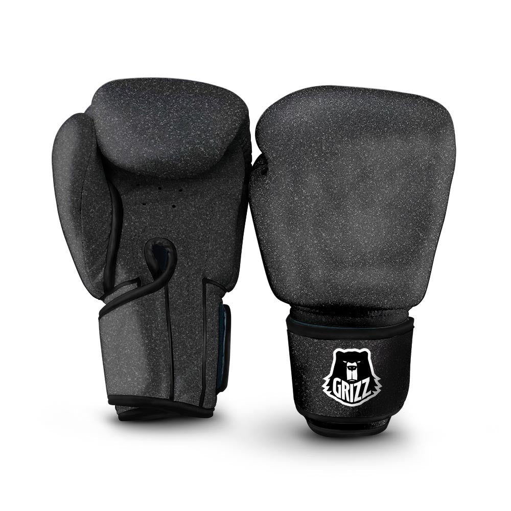 Black Glitter Artwork Print Boxing Gloves-grizzshop