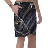 Black Gold Cracked Marble Men's Shorts-grizzshop