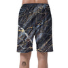 Black Gold Cracked Marble Men's Shorts-grizzshop