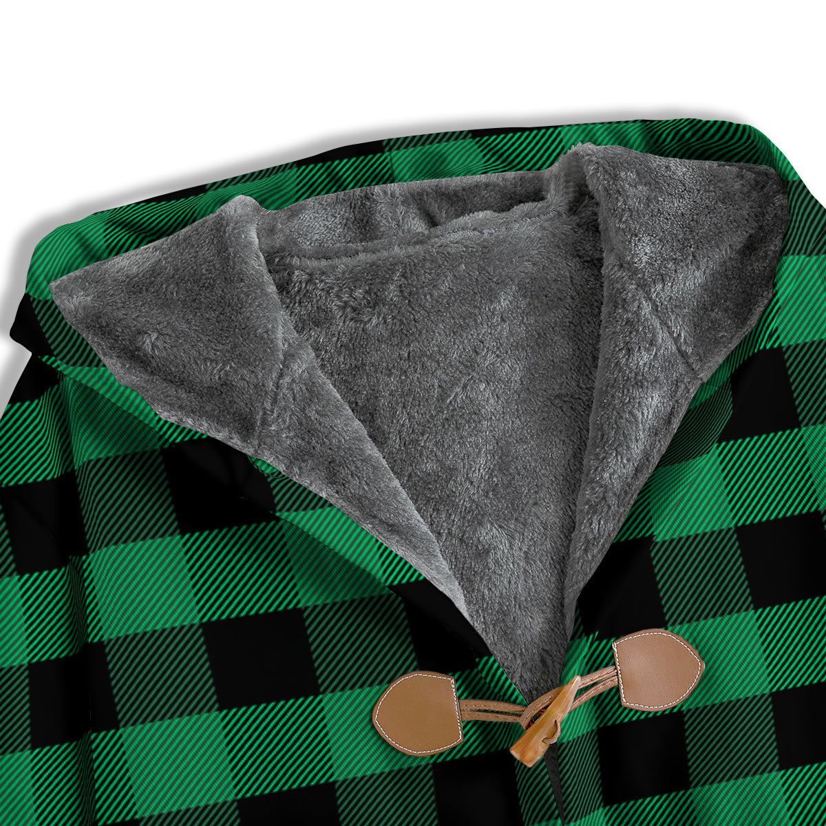Black Green Buffalo Check And UFO Print Pattern Men's Windbreaker Jacket-grizzshop