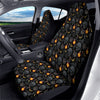 Black Head Cat Raven And Skull Print Pattern Car Seat Covers-grizzshop