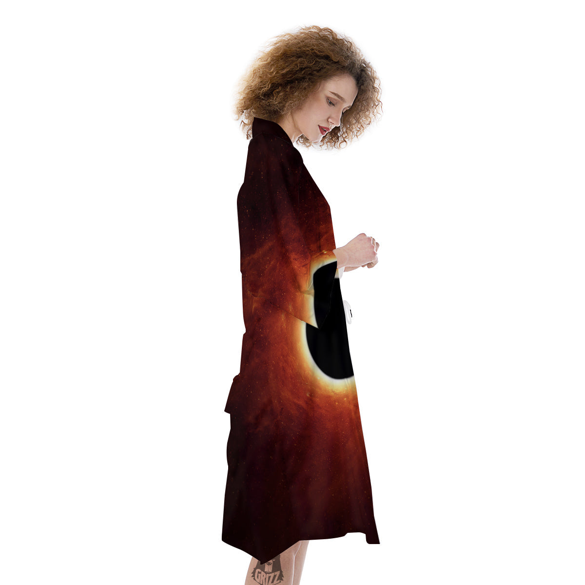 Black Hole Scientific Print Kimono-grizzshop