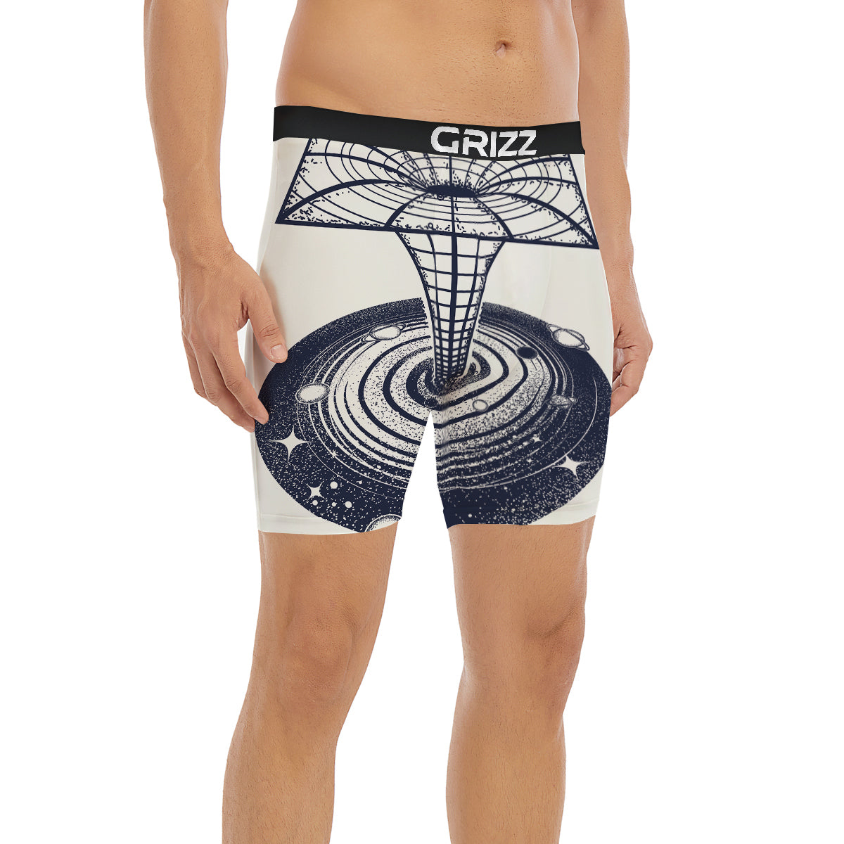 Black Hole Tattoo Print Boxer Briefs-grizzshop