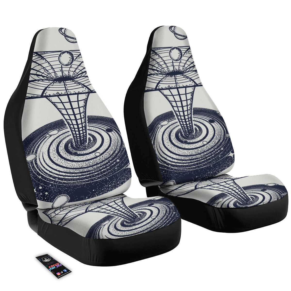 Black Hole Tattoo Print Car Seat Covers-grizzshop