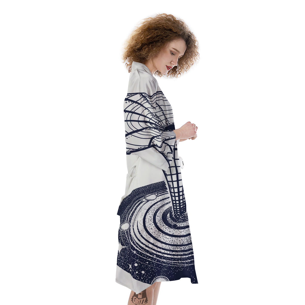 Black Hole Tattoo Print Kimono-grizzshop