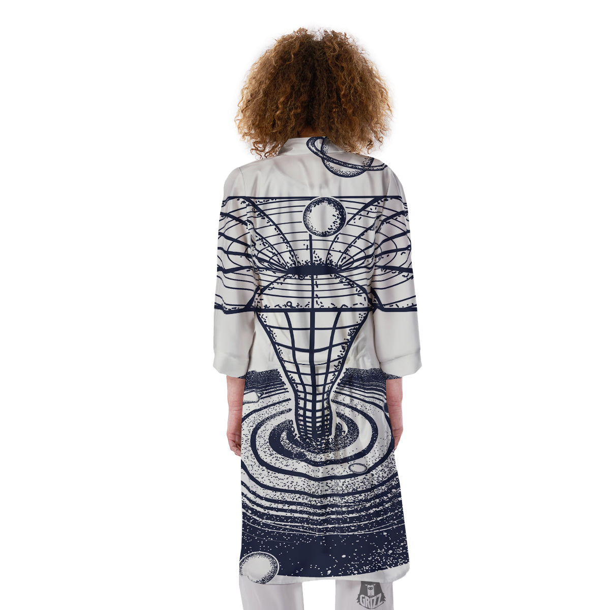 Black Hole Tattoo Print Kimono-grizzshop