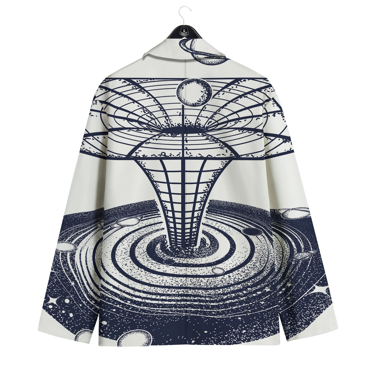 Black Hole Tattoo Print Men's Sport Coat-grizzshop