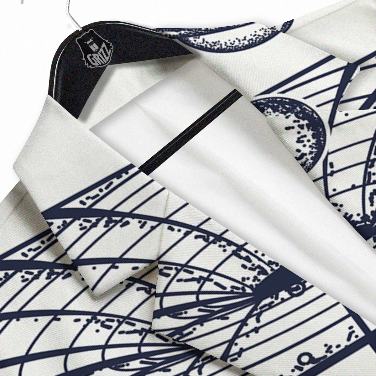 Black Hole Tattoo Print Men's Sport Coat-grizzshop