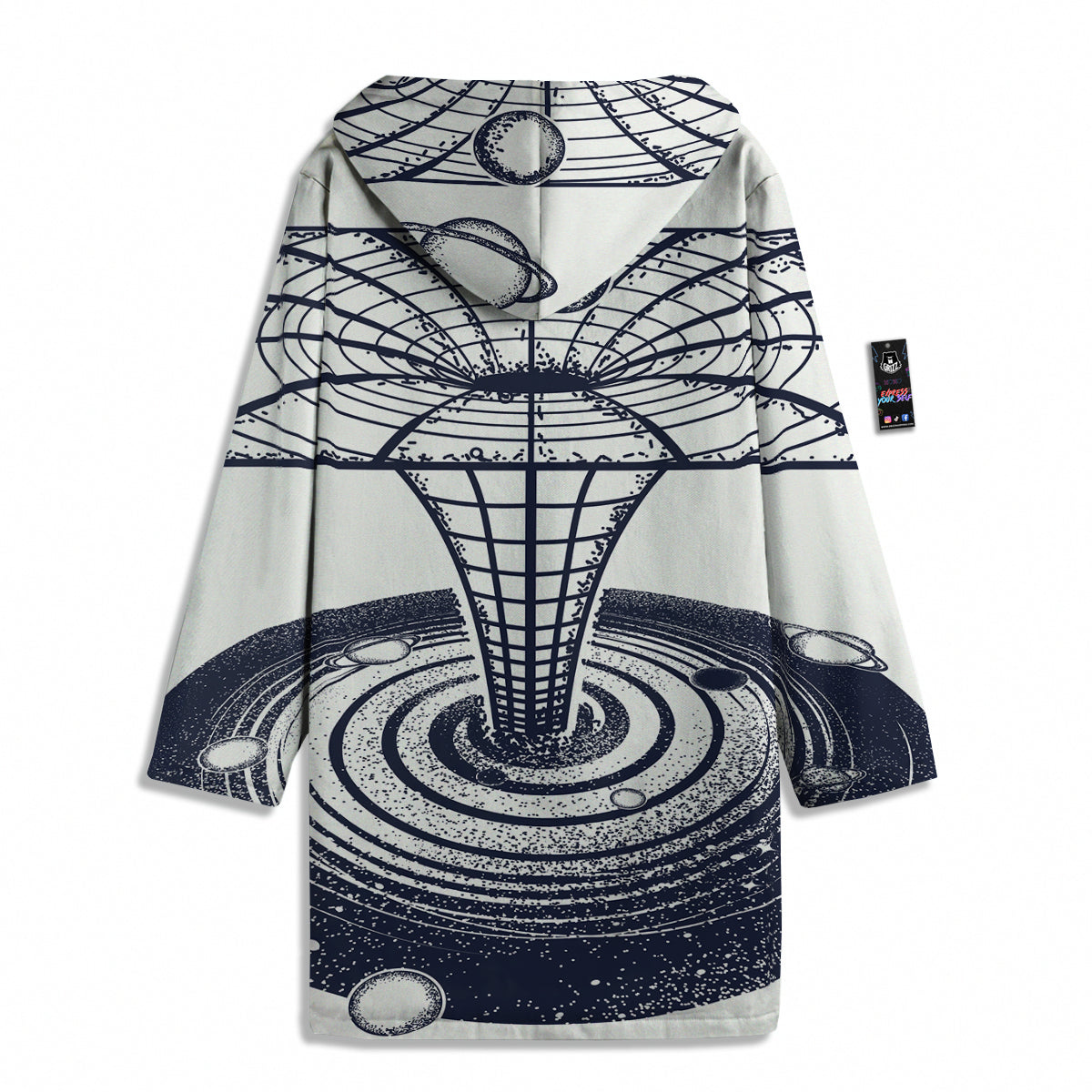 Black Hole Tattoo Print Men's Windbreaker Jacket-grizzshop