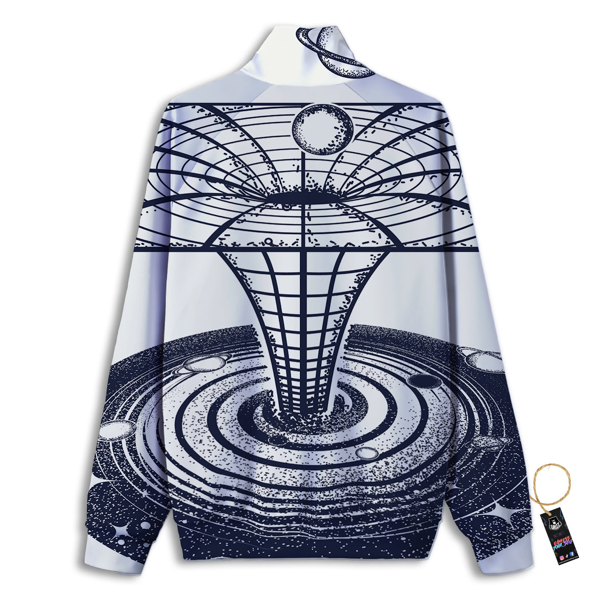 Black Hole Tattoo Print Track Jacket-grizzshop