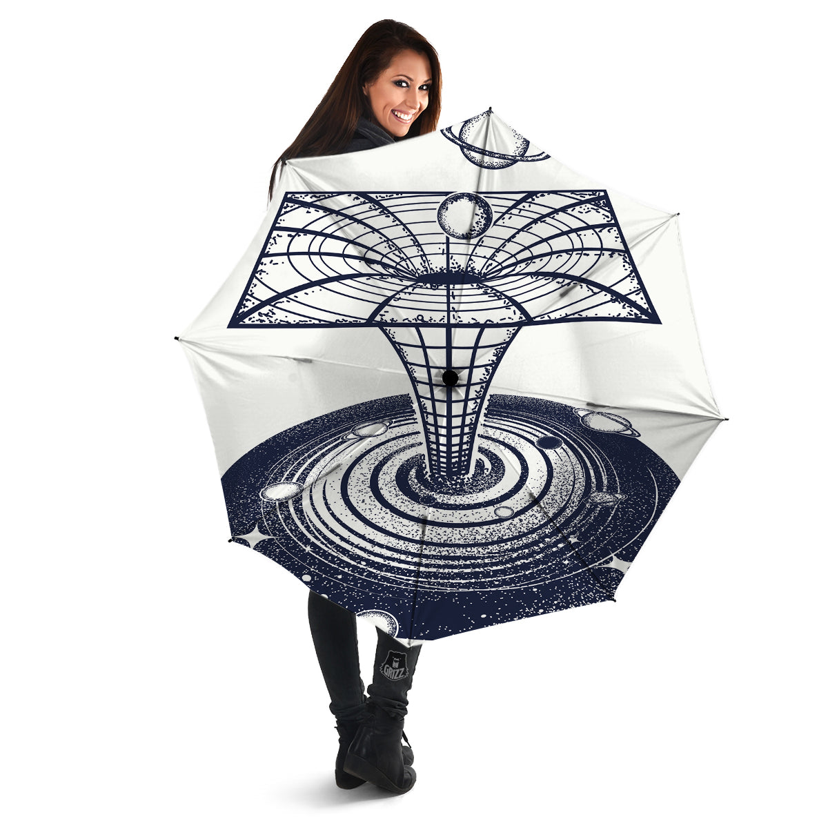 Black Hole Tattoo Print Umbrella-grizzshop