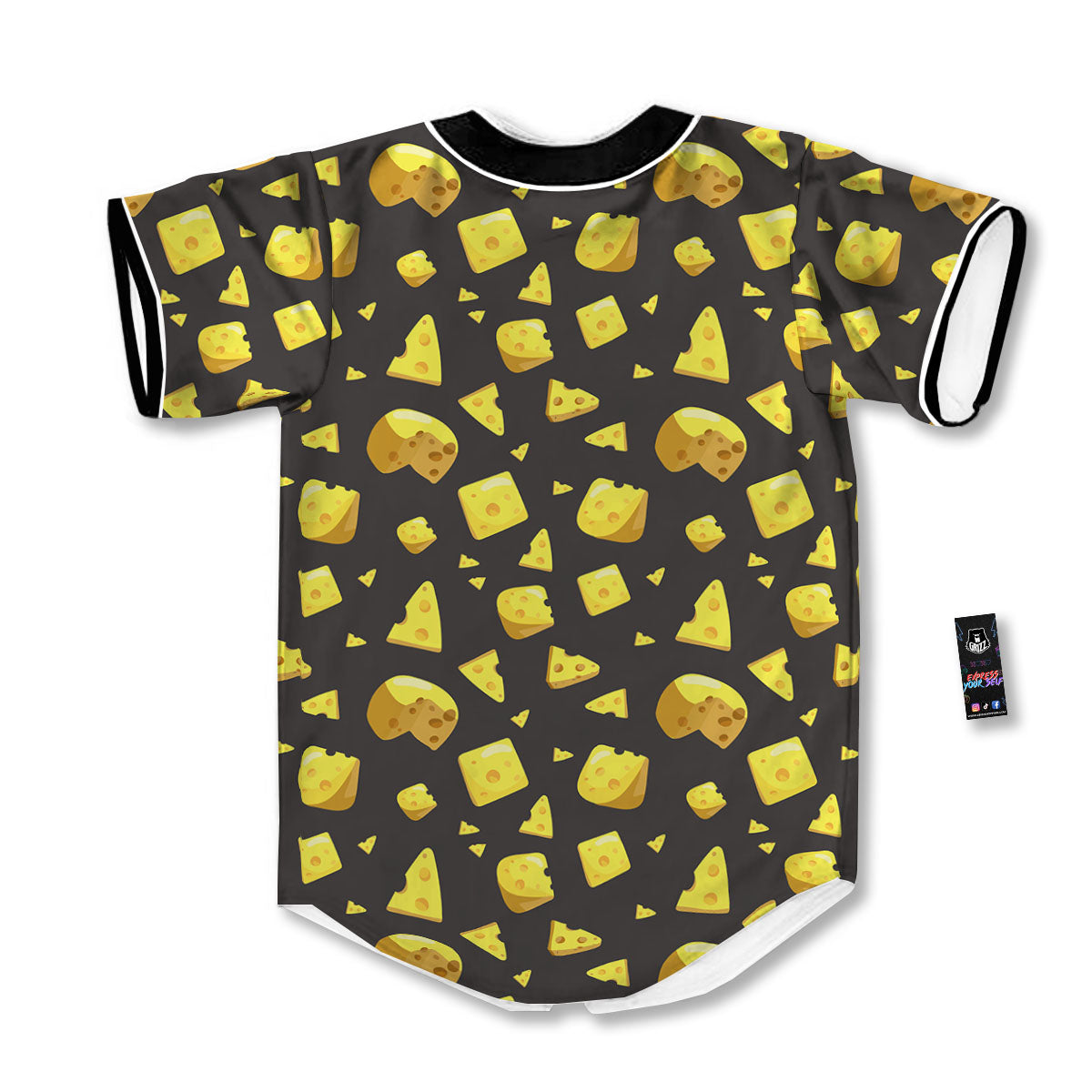 Black Holes And Cheese Print Pattern Baseball Jersey-grizzshop