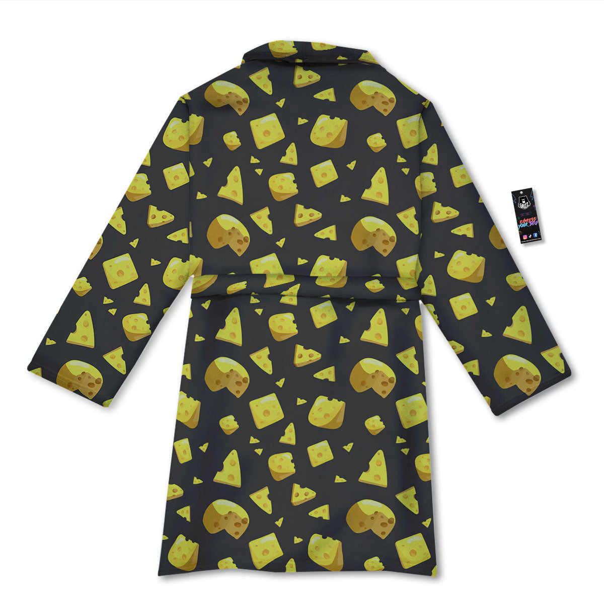 Black Holes And Cheese Print Pattern Bathrobe-grizzshop