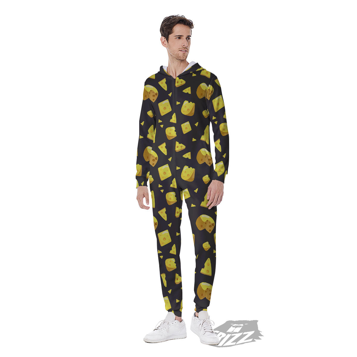 Black Holes And Cheese Print Pattern Men's Jumpsuit-grizzshop