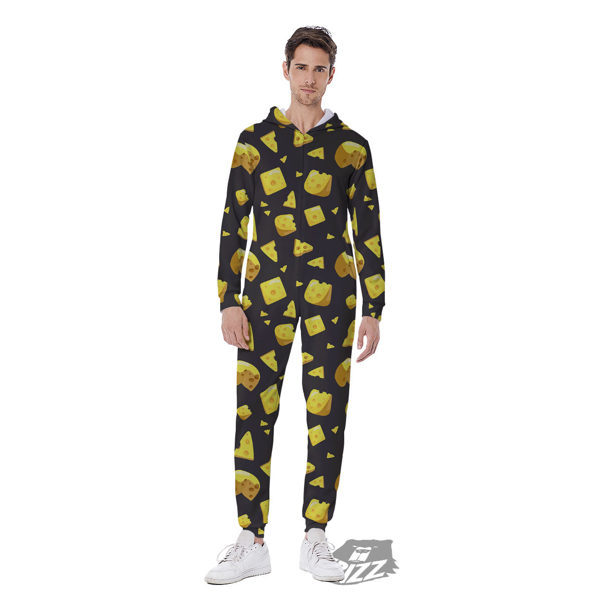 Black Holes And Cheese Print Pattern Men's Jumpsuit-grizzshop