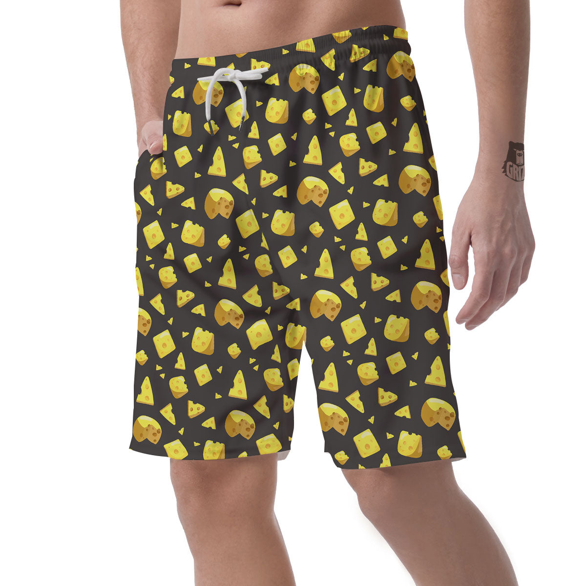 Black Holes And Cheese Print Pattern Men's Shorts-grizzshop