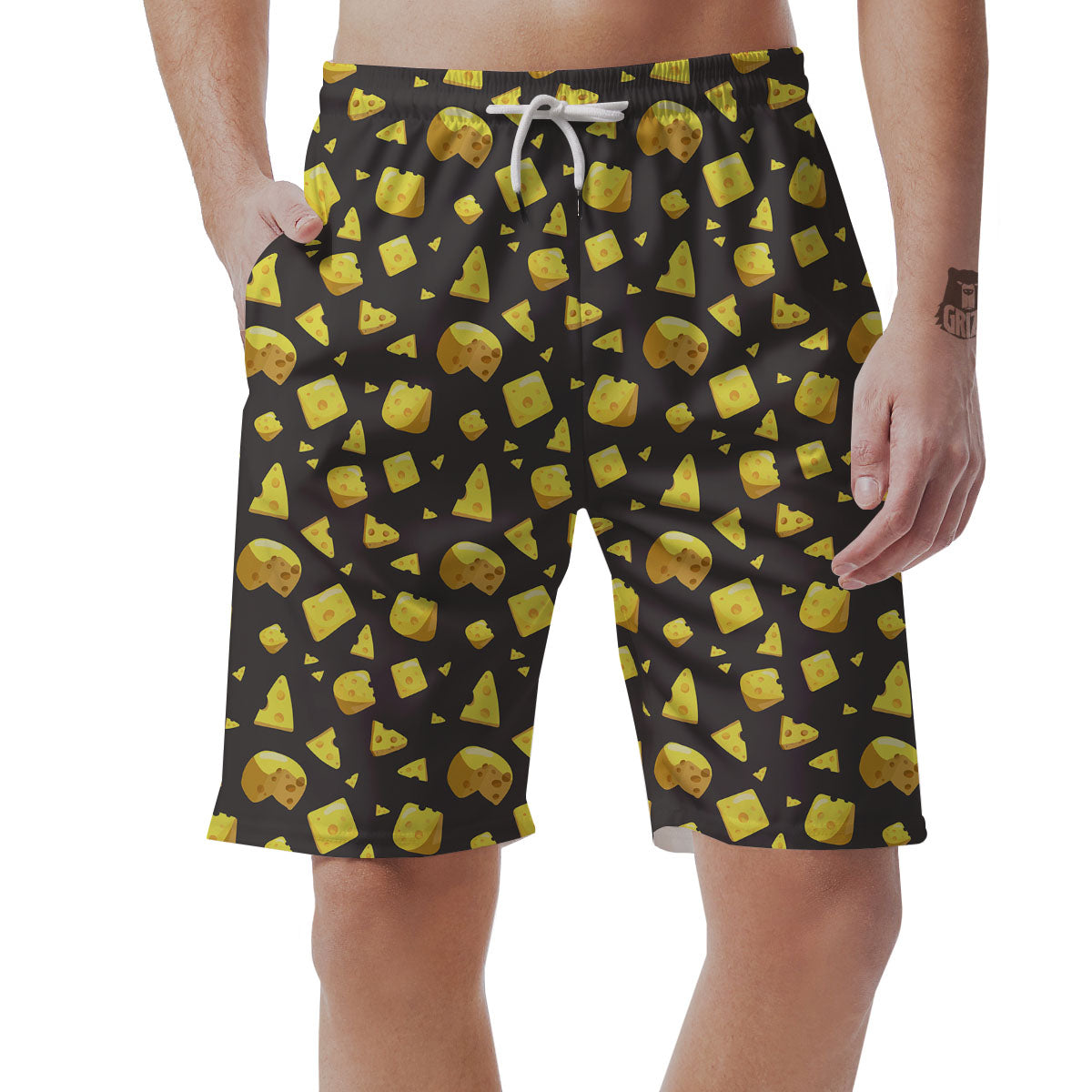 Black Holes And Cheese Print Pattern Men's Shorts-grizzshop