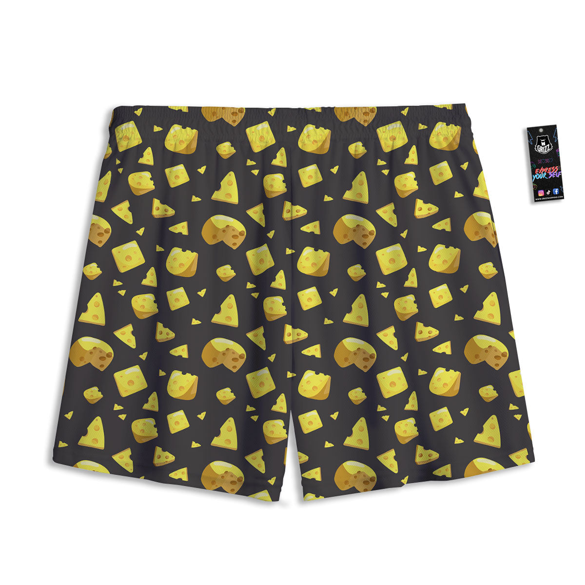 Characters Graffiti Cartoon Print Mesh Shorts