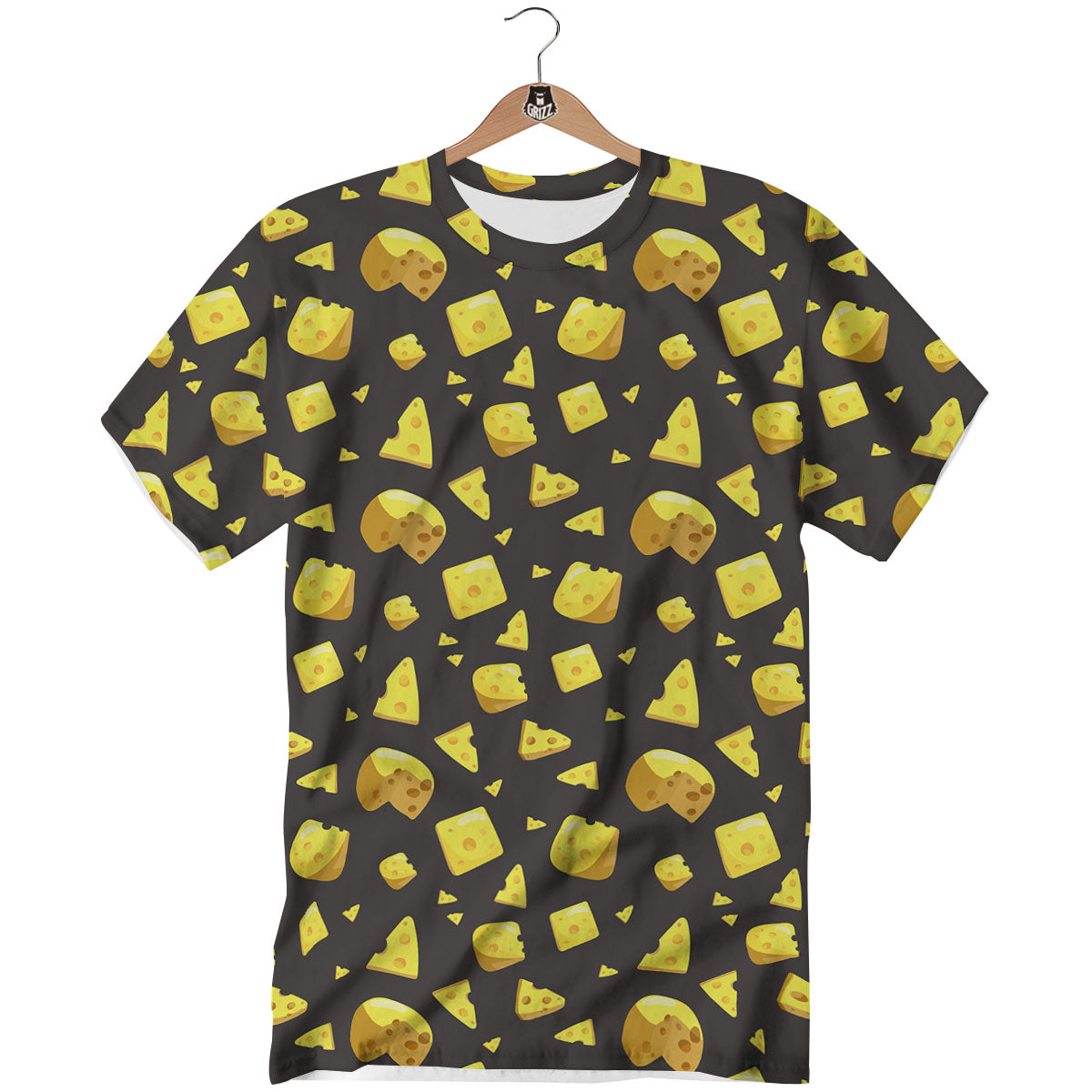 Black Holes And Cheese Print Pattern T-Shirt-grizzshop