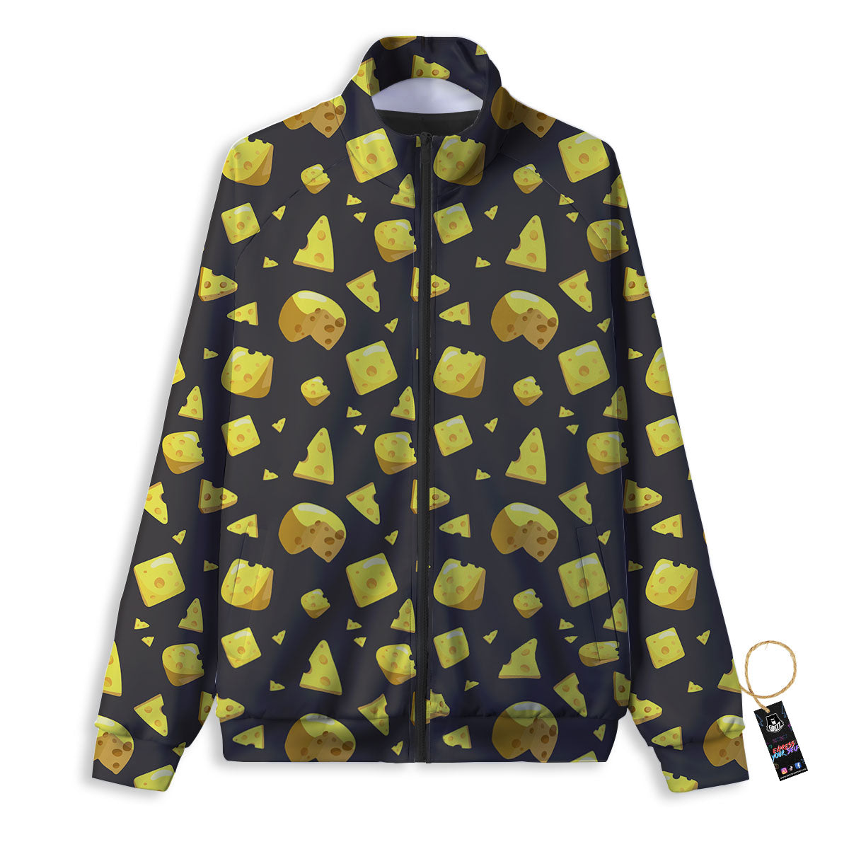 Black Holes And Cheese Print Pattern Track Jacket-grizzshop