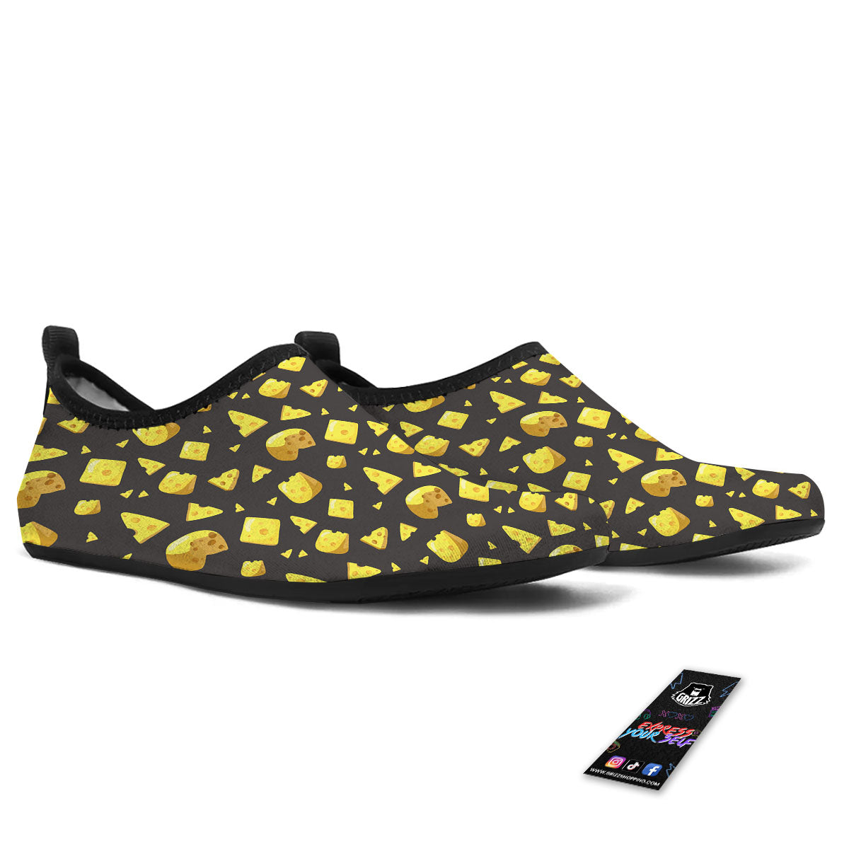 Black Holes And Cheese Print Pattern Water Shoes-grizzshop