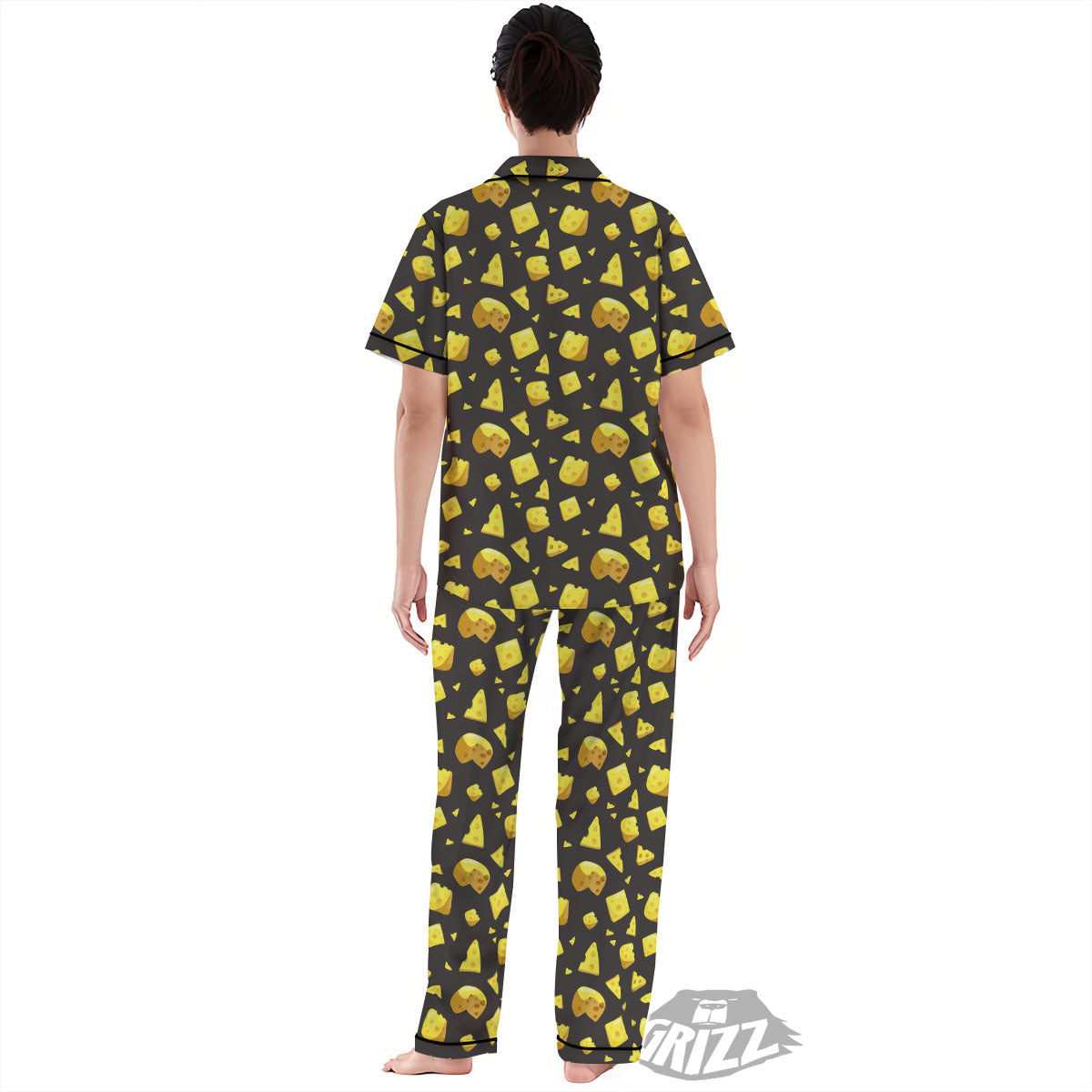 Black Holes And Cheese Print Pattern Women's Pajamas Set-grizzshop