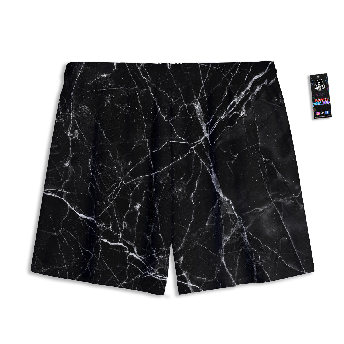 Black Cat Halloween Print Pattern Mesh Shorts