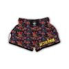 Black Paisley Muay Thai Boxing Shorts-grizzshop