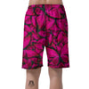 Black Pink Butterfly Print Men's Shorts-grizzshop