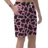 Black Pink Cow Print Men's Shorts-grizzshop