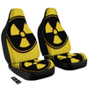 Black Radioactive On Yellow Print Car Seat Covers-grizzshop