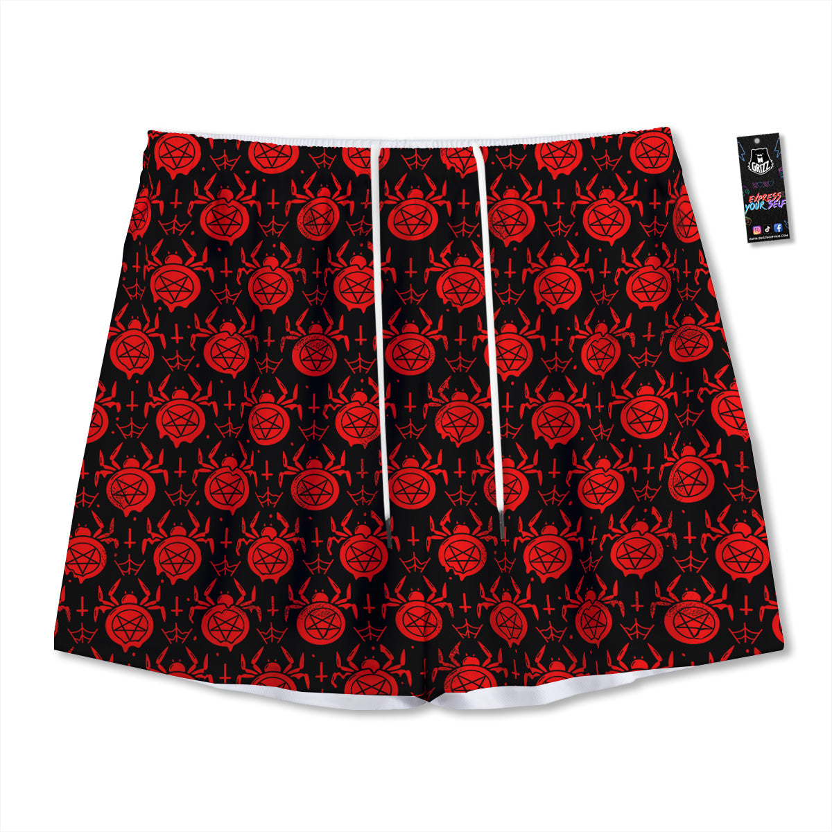 Cookies Gingerbread Print Pattern Mesh Shorts