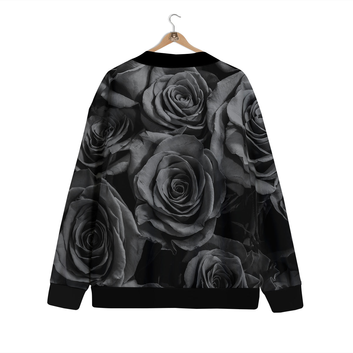 Black Rose Print Cardigan